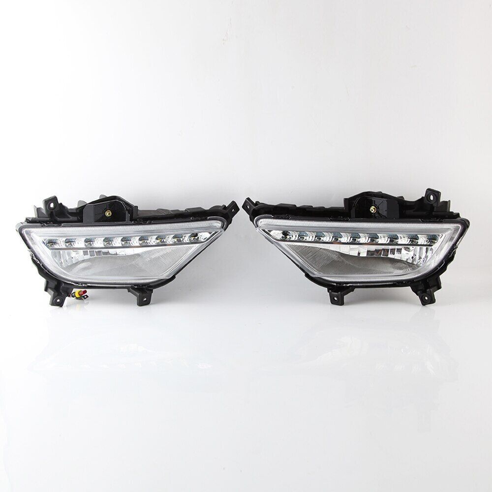 LHRH LED DRL Daytime Running Light Bumper Fog Lamp for Hyundai I20 2015-2017