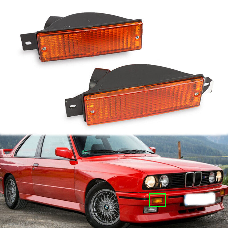 1 Pair Front Turn Signals Indicators Corners Lights for BMW 3 E30 1987 1988-1991