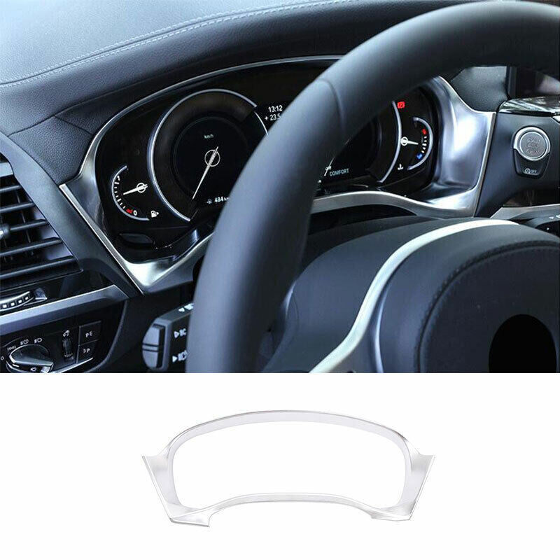 for BMW X3 G01 2018-2021 ABS Silver Instrument Dashboard Frame Decor Cover Trim