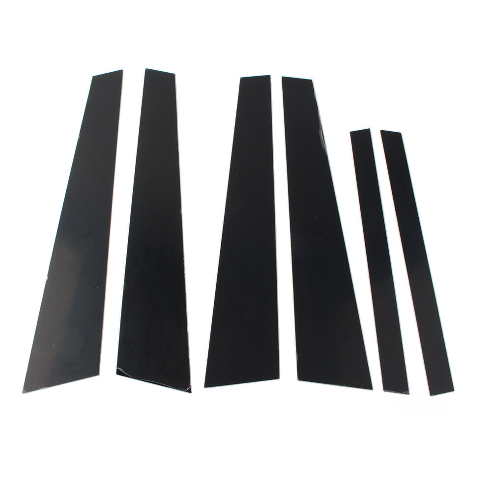 6x Window Pillar Posts Decoration Cover Door Trims Fit for BMW 5 Series E60 2004-10