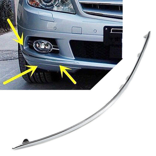 Fit for Mercedes C Class W204 07-10 Avantgarde Front Right Bumper Chrome Trim