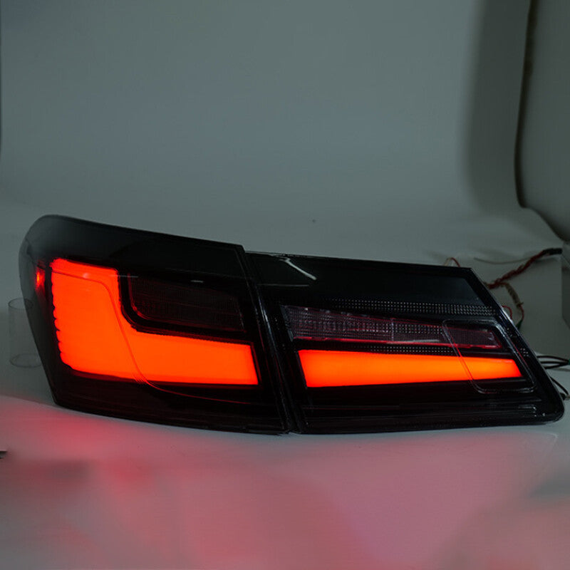 1. Dual LED taillights with dynamic lighting for Lexus ES350 2006-2012 Smoke Black.