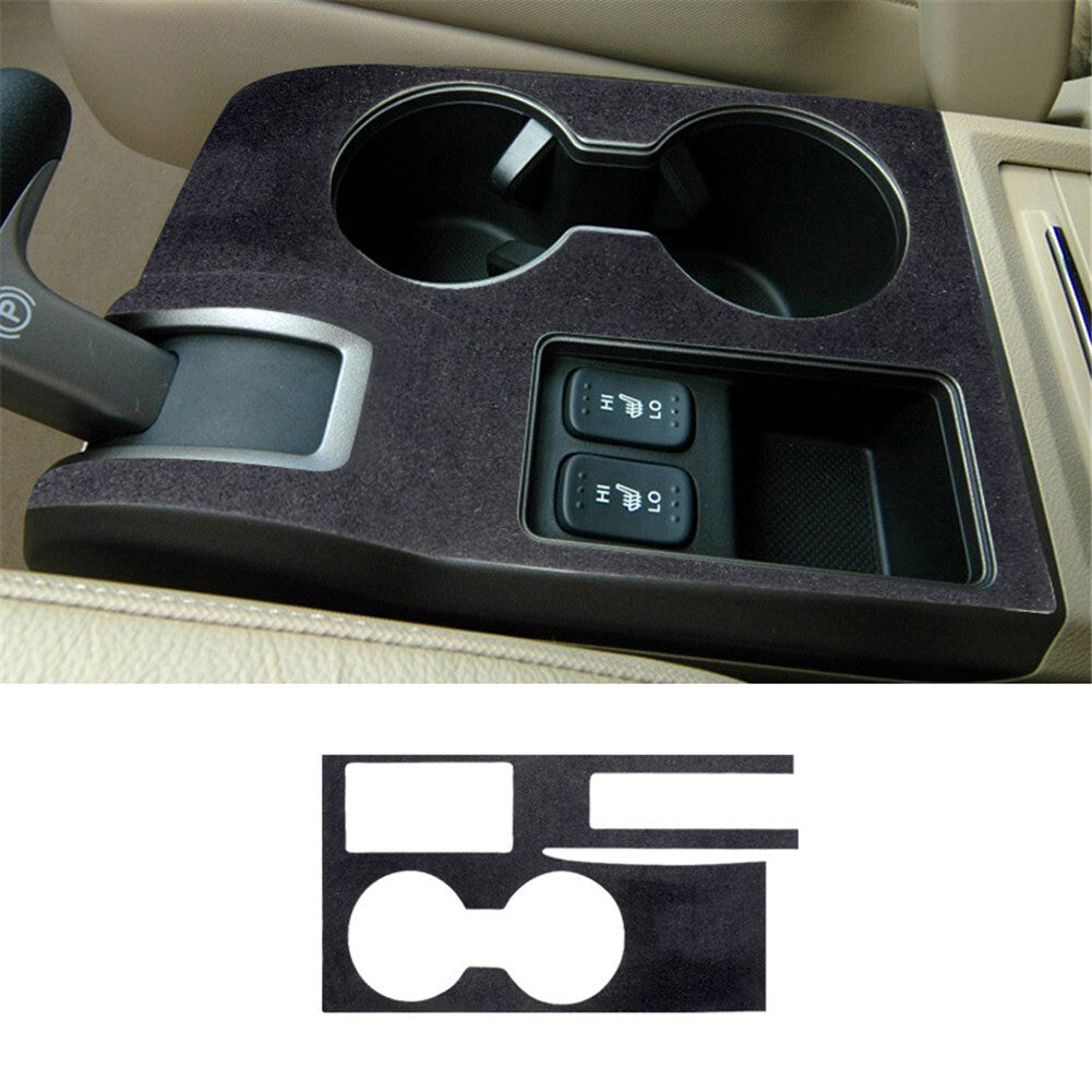 2X Suede Leather Storage Box +Water Cup Panel Trim for Honda CR-V CRV 2007-2011