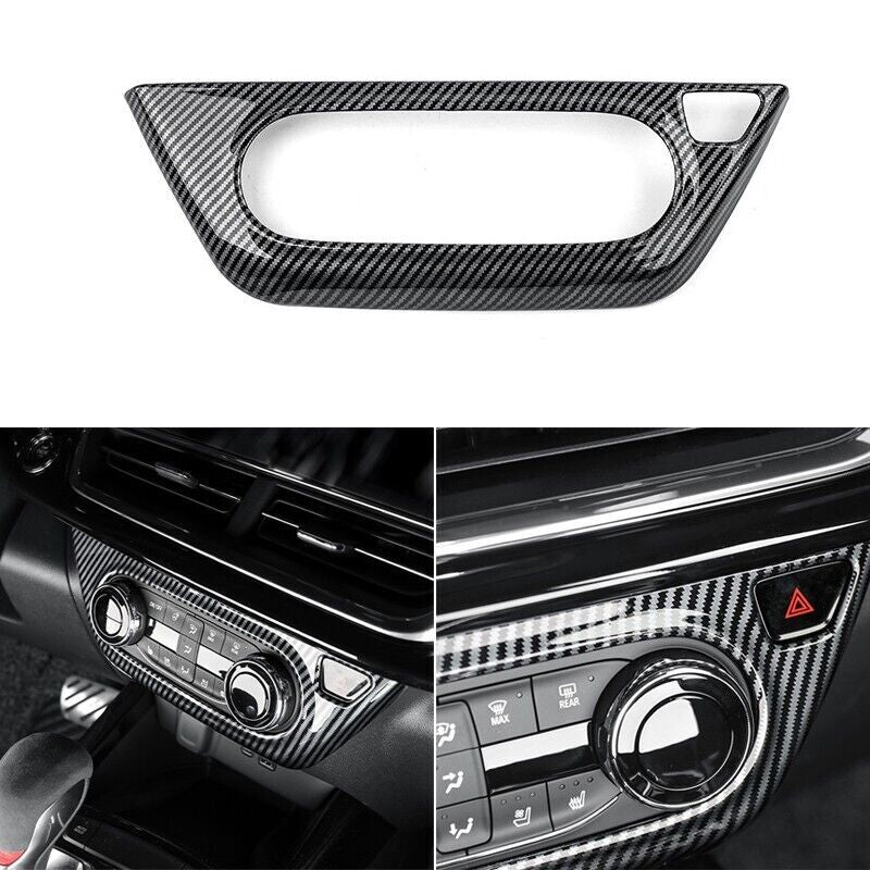 Carbon Fiber ABS Air Conditioning Button Panel Cover Trim for Chevrolet Trax 2024