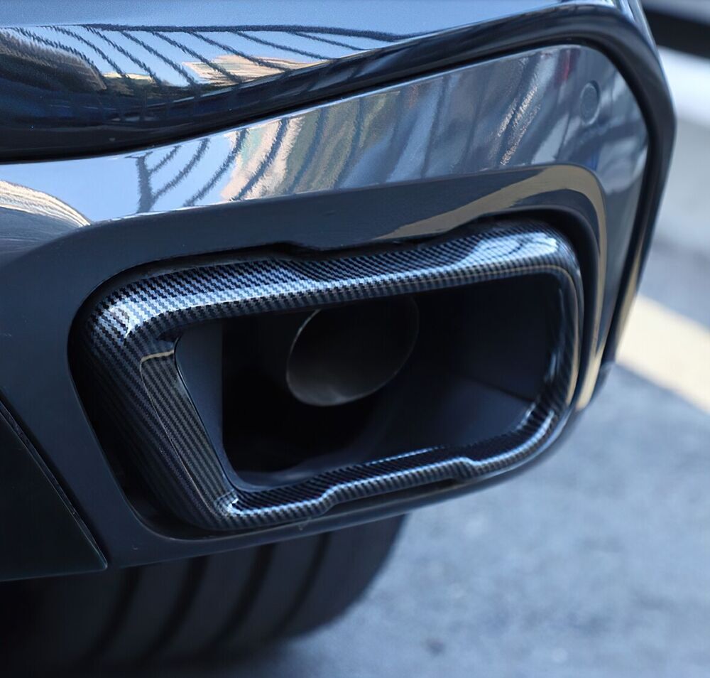 for BMW X5 X5 X6 G05 G06 G07 2019-23 Steel carbon Exhaust Pipe Tip Cover Trim 2x