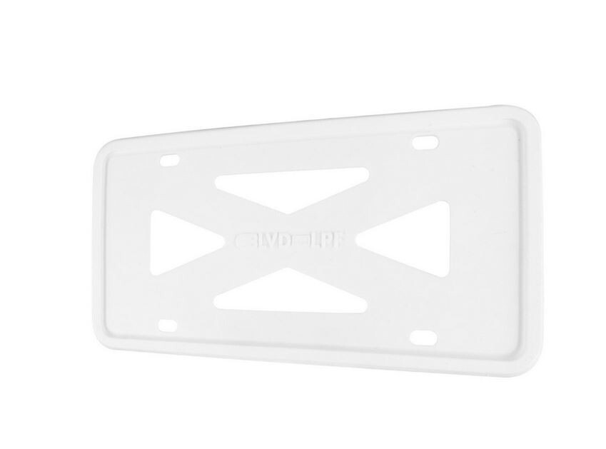 piece of white silicone car license plate frame cover for trunk suitable for Audi