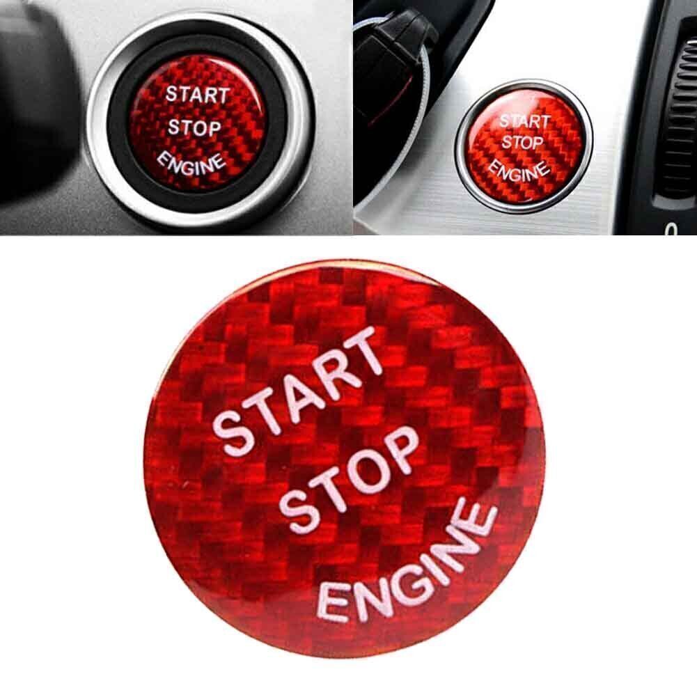 Start Button Cover Trim for BMW E-Chassis X5 X6 E70 E71 E90 E60 Carbon Fiber Red