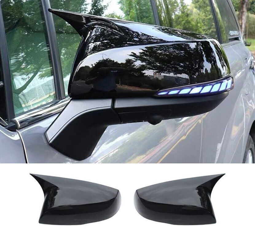 for Toyota for Sienna 21-2024 Black Ox Horn Rear View Mirror Moulding Trim Cover 2P