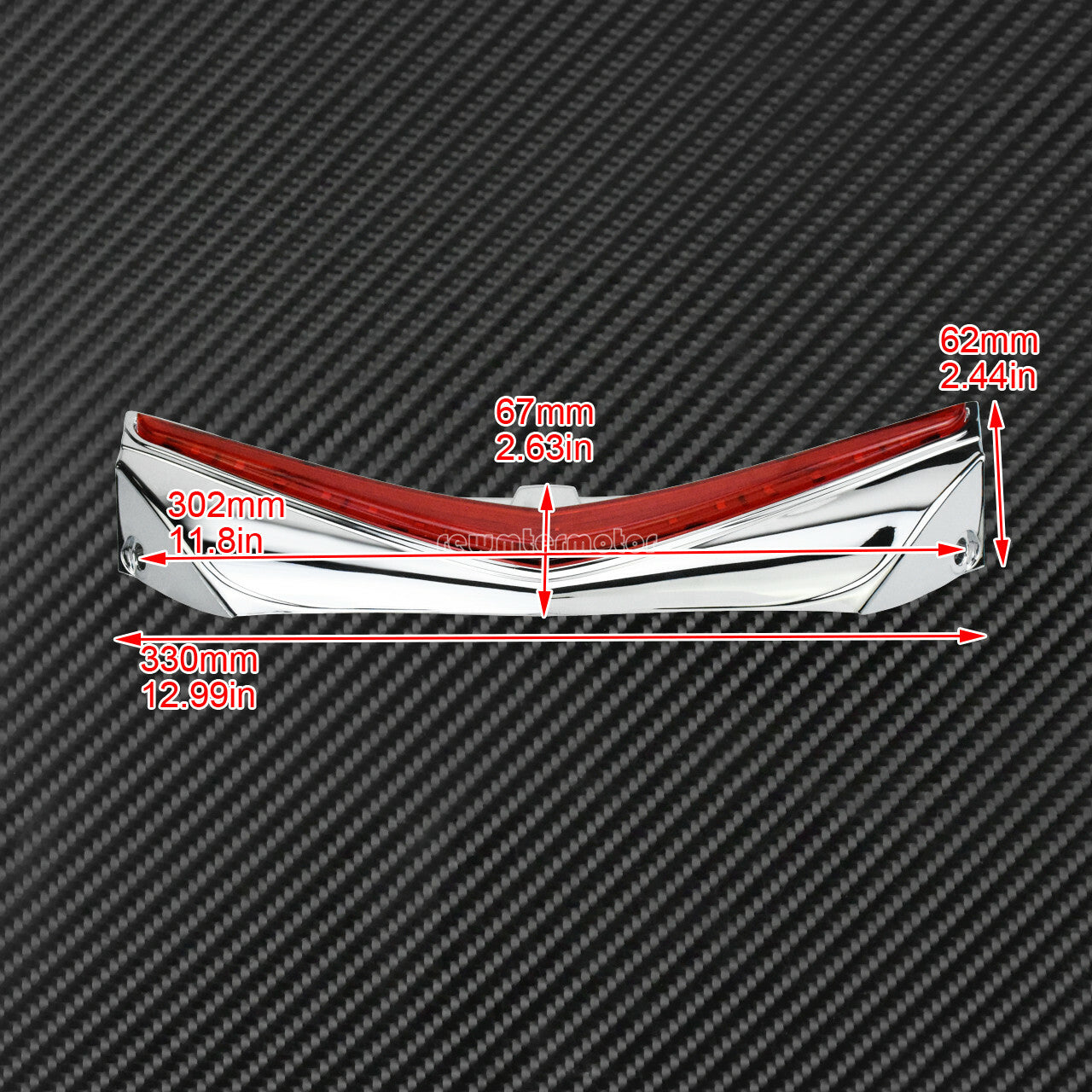 LED Rear Fender Tip Running Brake Light Fit For GL1800 2012-2017 F6B 2013-2016