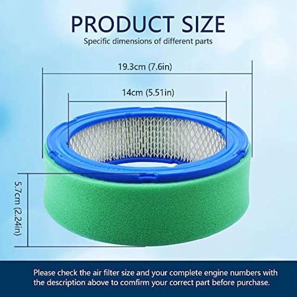 AIR FILTER REPL 394018 392642 394018S LG394018JD 5000441 TORO 92-0527 272490