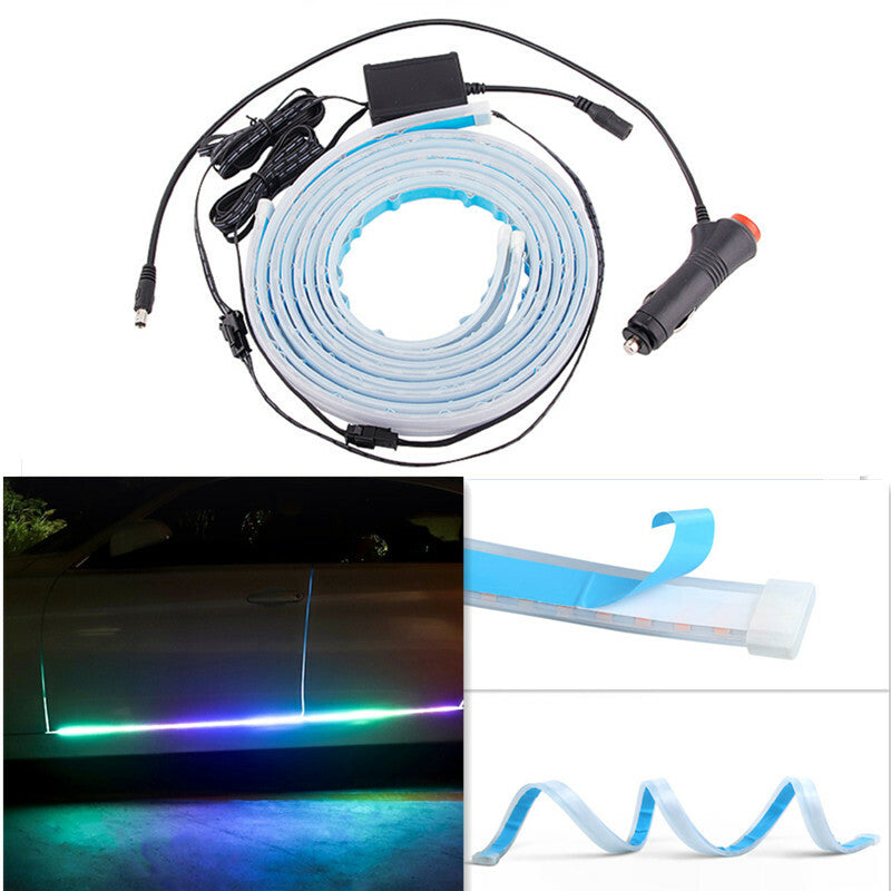 Car Door Side Pedal Light DC12V LED Strip Flexible RGB Atmosphere Streamer Lamp