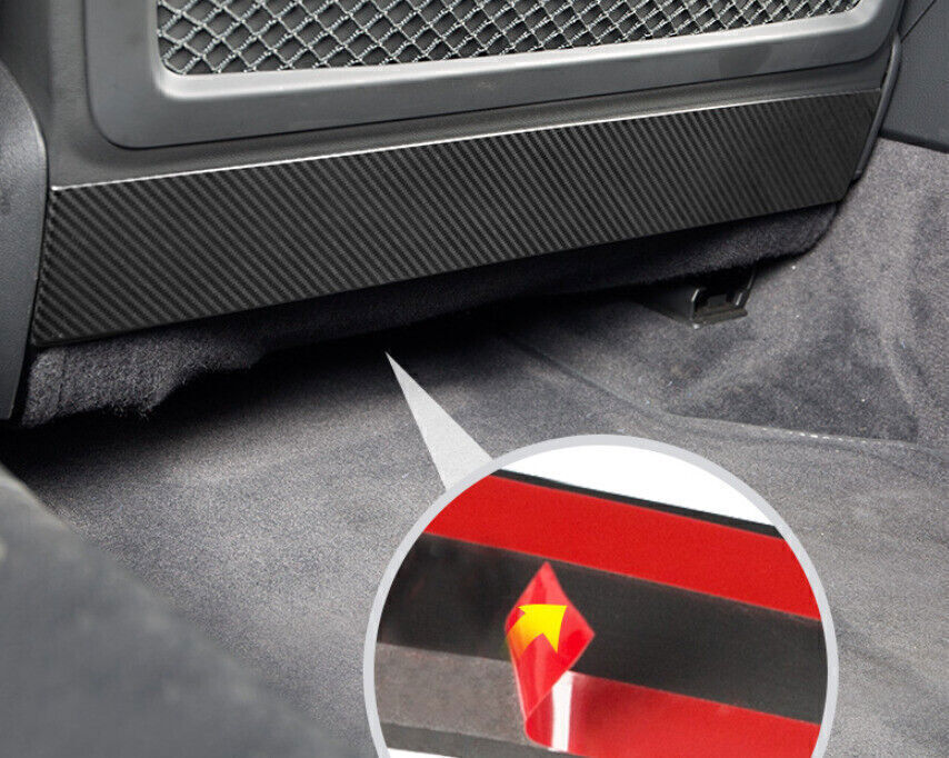 for Seat Behind Net Bag Frame Cover Trim for Audi A6 A7 2019-2024 Carbon Fiber Steel