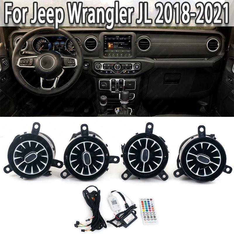 4-Pack LED Front Vent Ambient Lights for Jeep for Wrangler JL (2018-2021)
