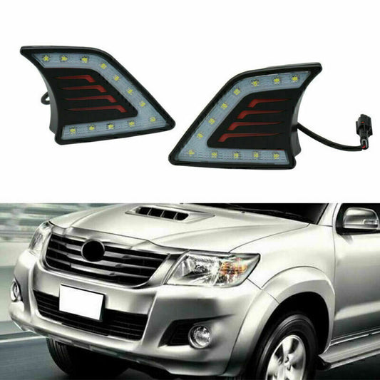 2x LED Daytime Running Lights DRL for Toyota Hilux Vigo 2011-2014 2013 2012 2012