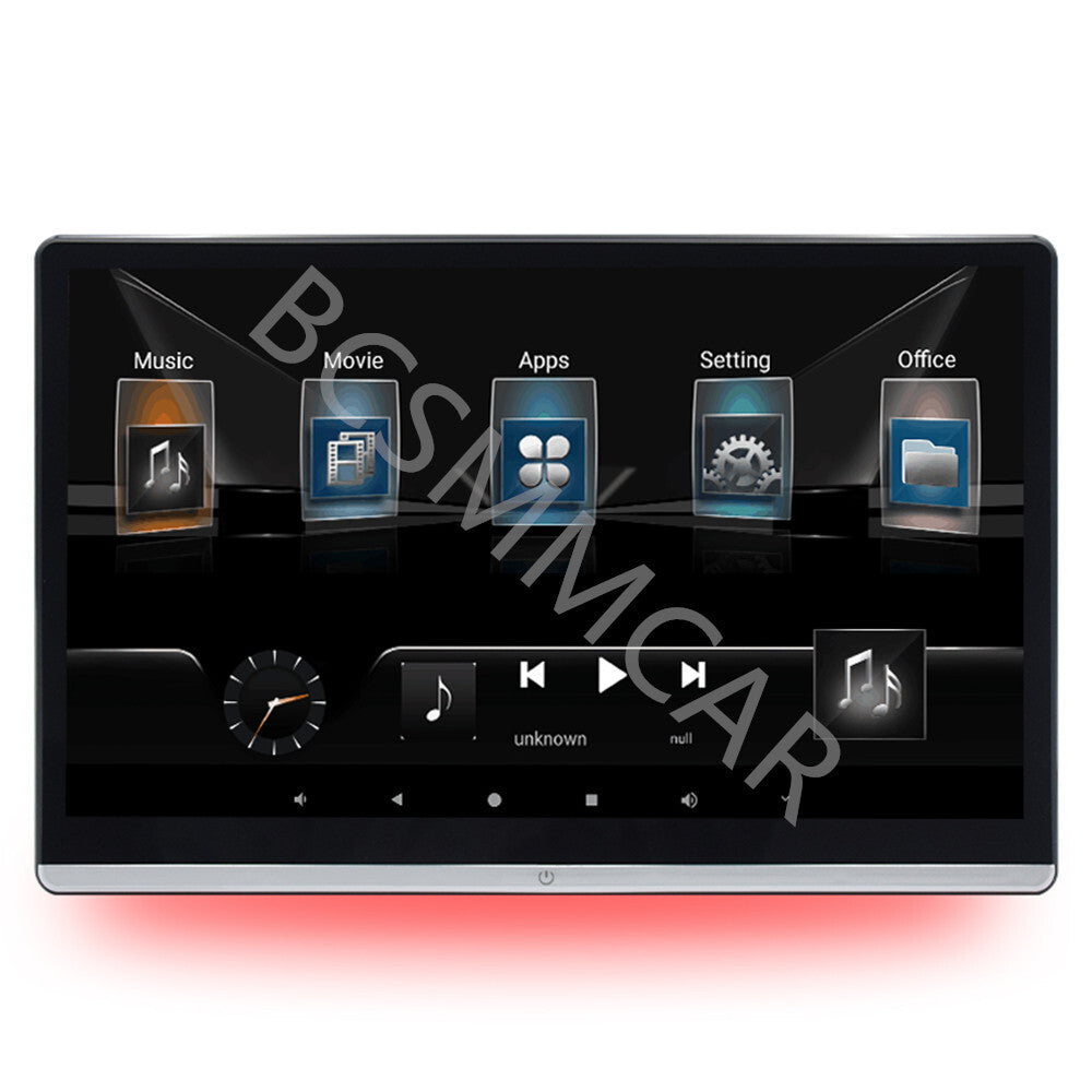 14in Android 12 Car Headrest Monitor MP5 Display Touch Screen MP5 BT WiFi HDMI