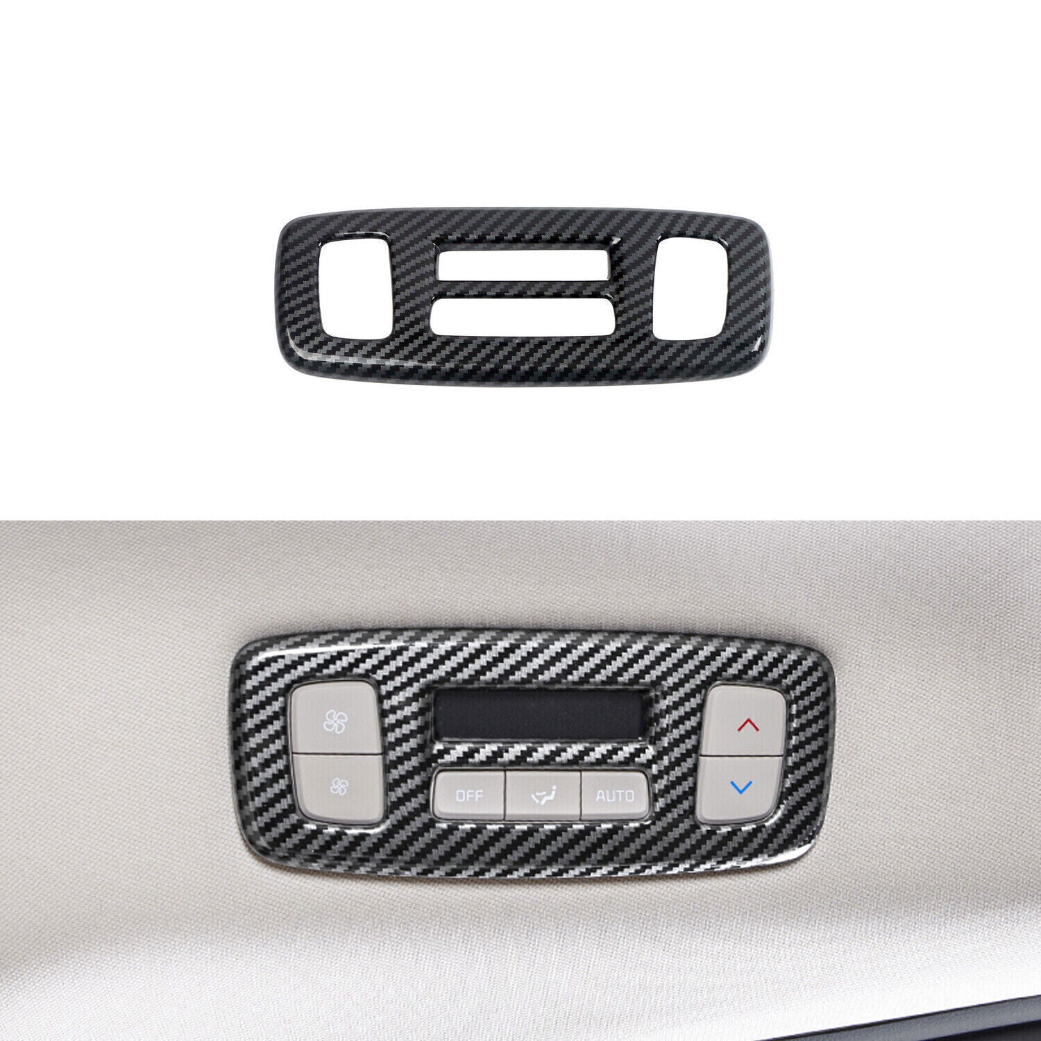 for Kia Carnival 22-43 Carbon Fiber ABS Rear Roof AC Button Frame Cover Trim 1P