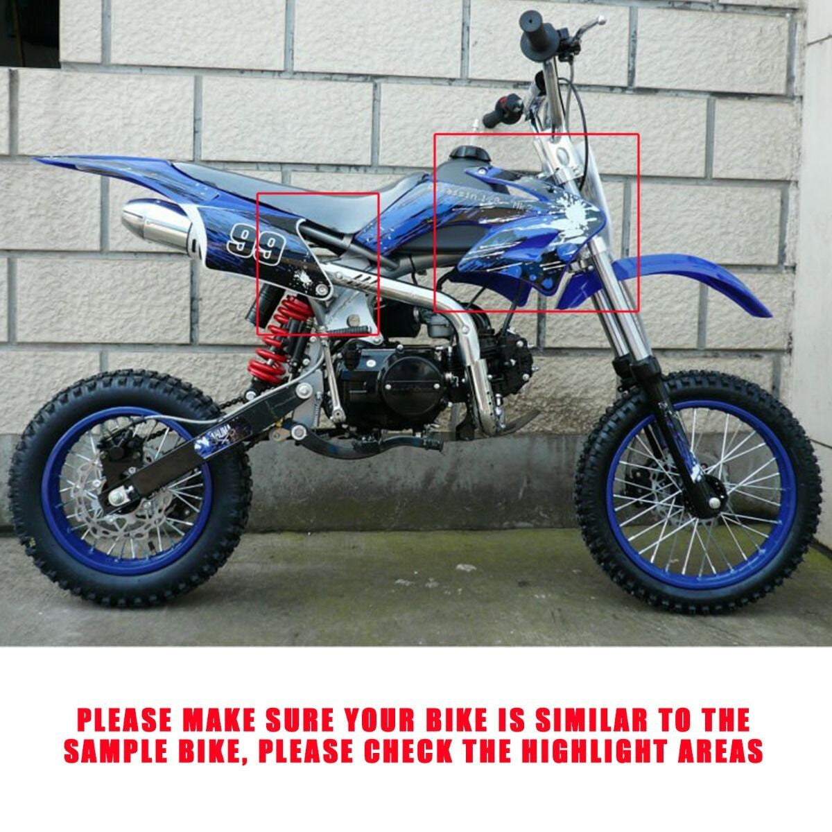 Plastic mudguard kit with graphic design and for seat for Apollo Orion Pit bikes 125cc, 140cc, 200cc