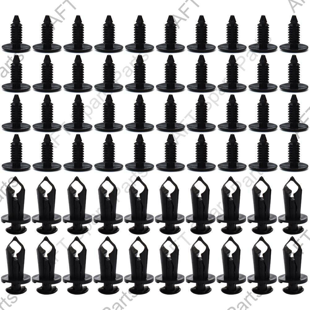 190X Car Clips for Hole Plastic Rivets Retainer Fender Push Pin Fastener Bumper