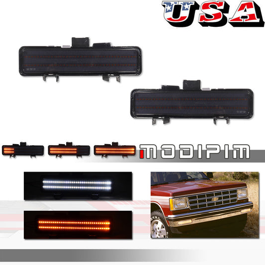 Smoke Switchback LED Front Lights for 83-94 for Chevrolet Blazer 82-93 S10