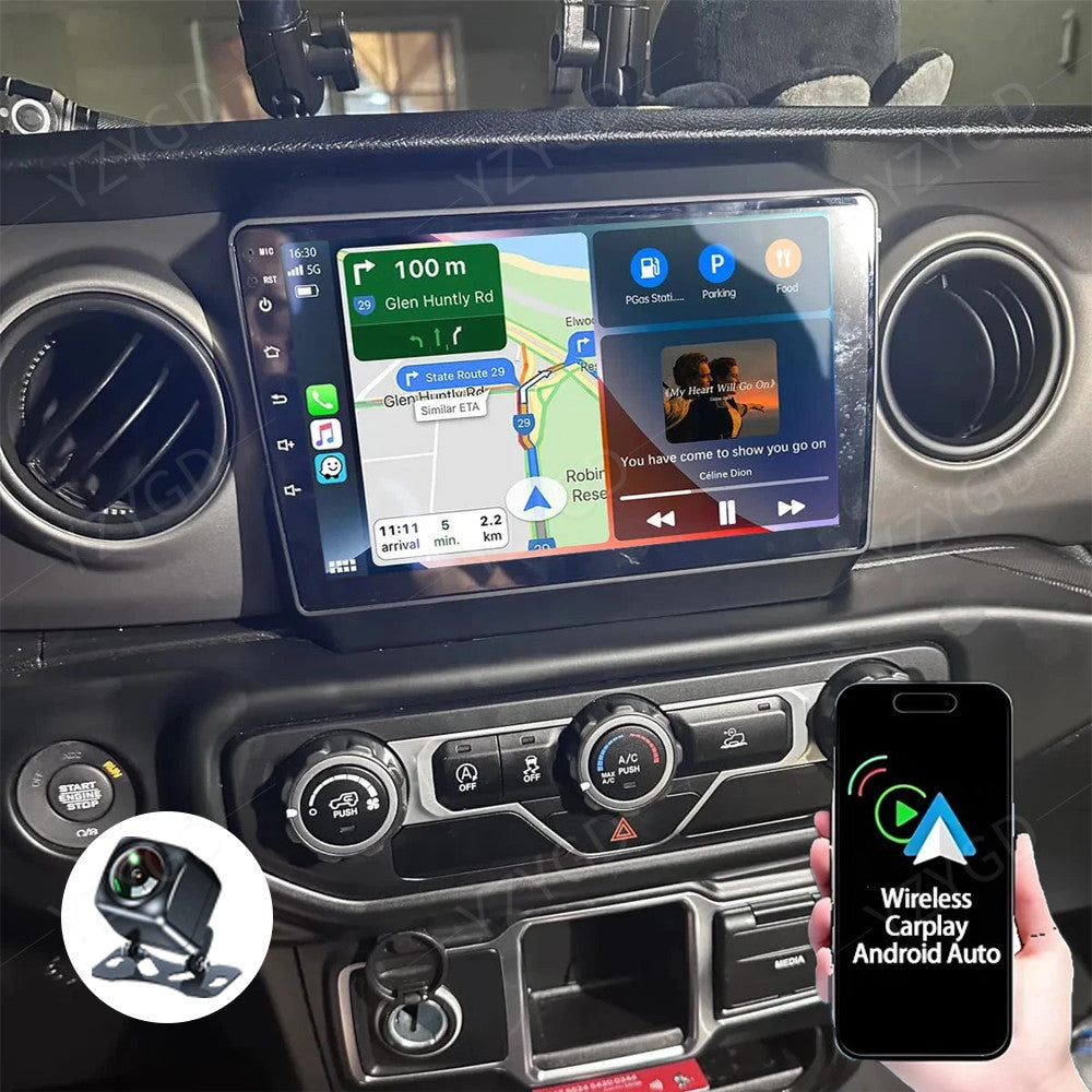 for Jeep for Wrangler JL Gladiator 2018-2022 Apple CarPlay Car Radio Screen GPS Navi