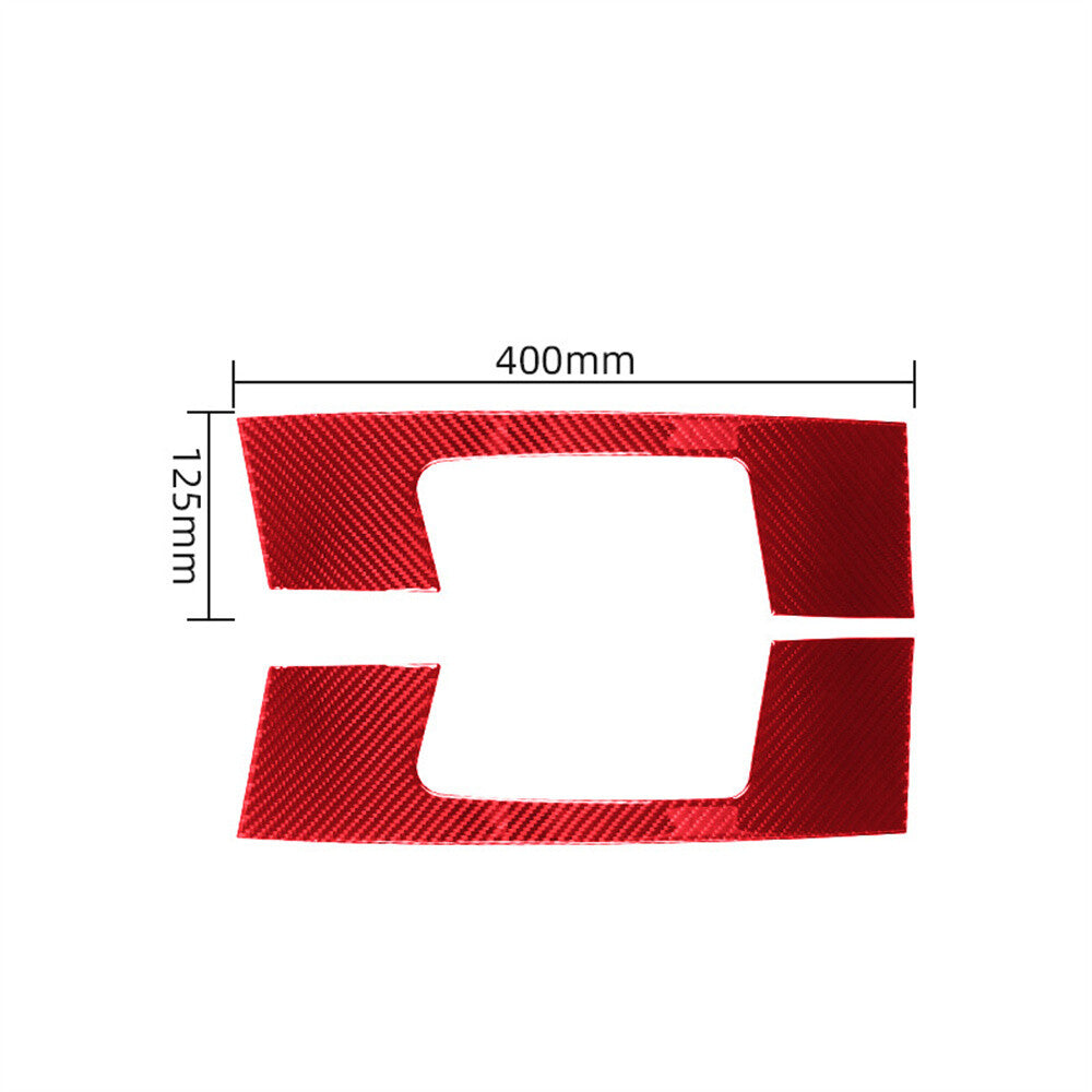 Red Carbon Fiber Inner for Seat Safety Belt Panel Trim For Toyot@ Highlander 2008-13