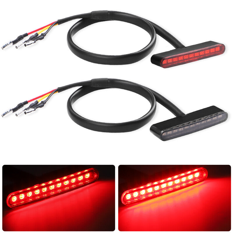 2X 12V 11LED for Mini Motorcycle Tail Light Bike Rear Running Stop Brake Bright Lamp