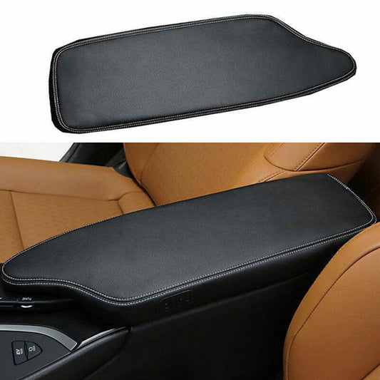Protective cover for Lexus UX200 250h 2019-2024 black leather armrest box protective panel.