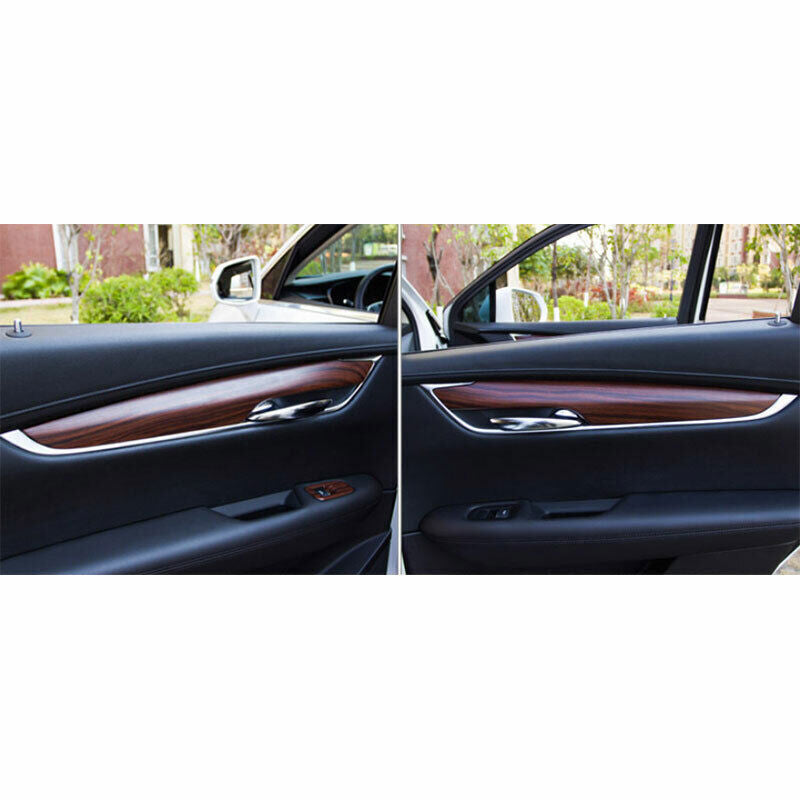 Fit for Cadillac XT5 2017-24 ABS Peach Wood Grain Inner Door Panel Strip Trim 4P