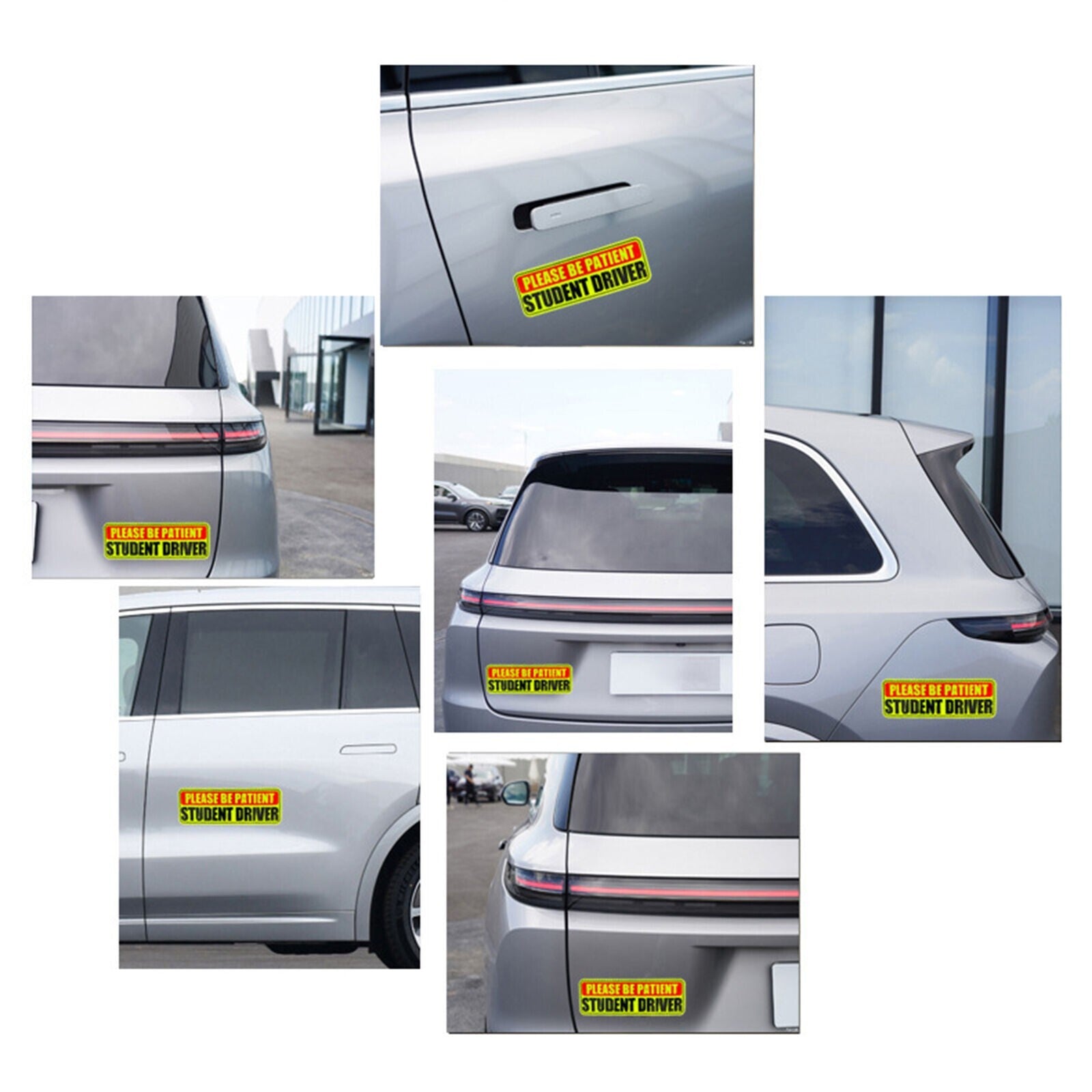 2Pcs Car Bumper Magnet Student Driver Reflective Decal sign Sticker magnetic