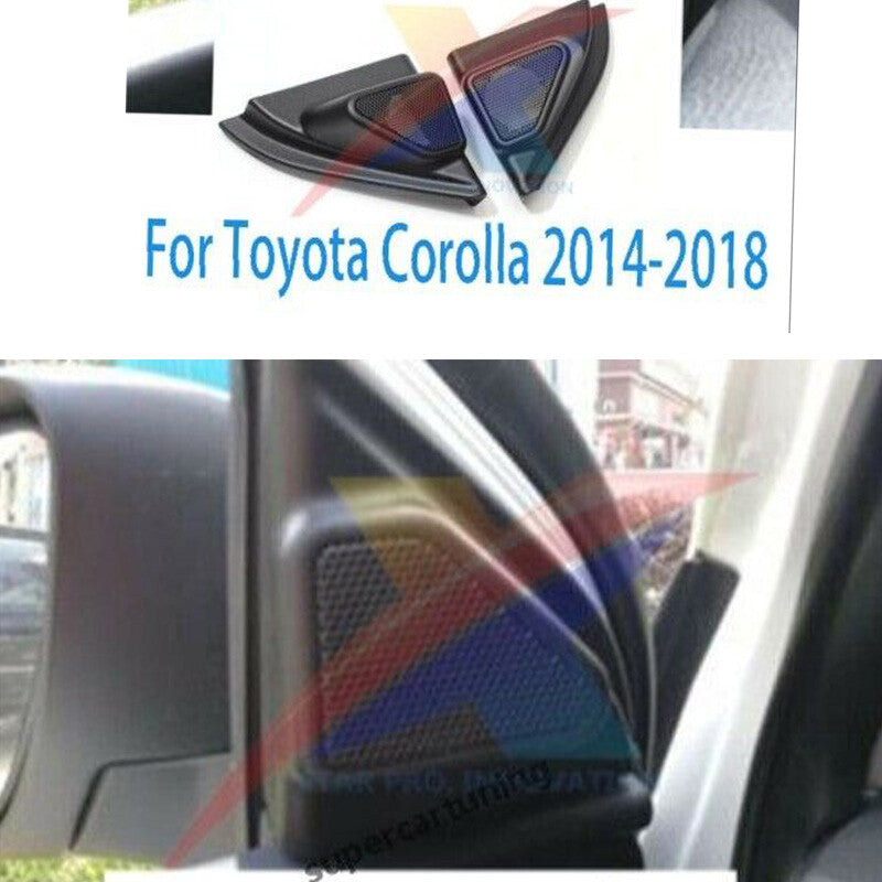 for Toyota for Corolla 2014-2018 Pair A Pillar Tweeter Speaker Trim Cover
