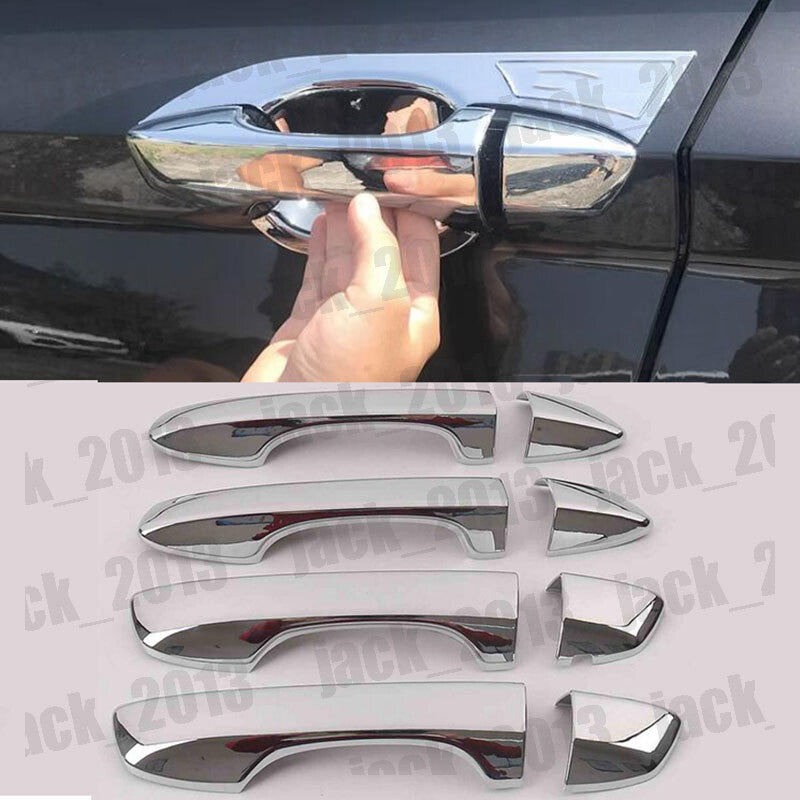 for VW for Jetta Mk7 2019-2023 Chromed ABS Car Door Side Handle Cover Trim 8PCS