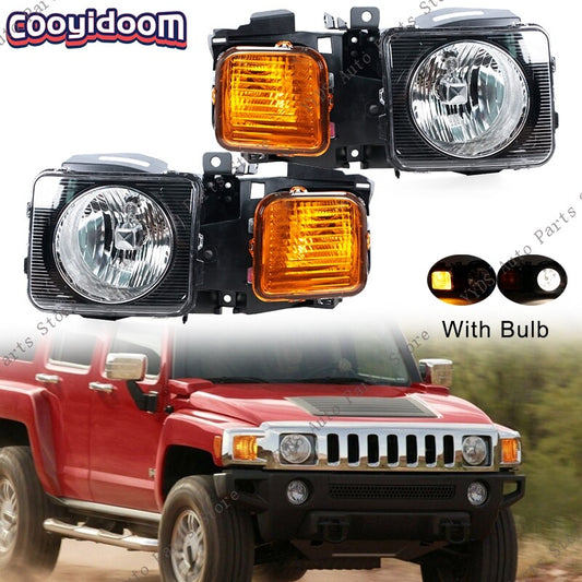 for Hummer H3 2006-2010 LeftRight Side Day Running Lights Headlights Assembly