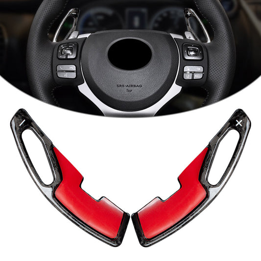 Steering Wheel Paddle Shifter Extension 2PCS Fit for Lexus IS NX RC Carbon Fiber