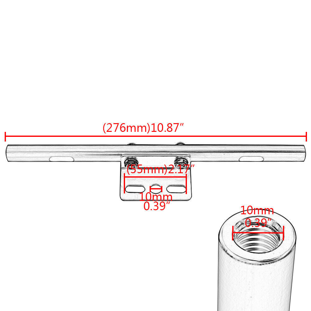 Chrome Front/Rear Short Mount Turn Signal Light Tube Bar Bracket Fit for Harley