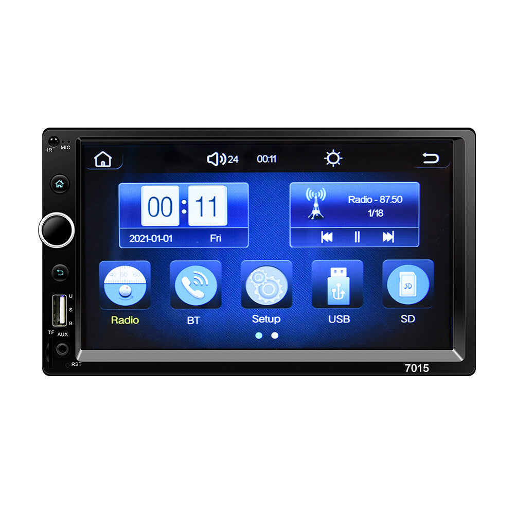 7 Double 2 DIN For Apple Carplay Car Radio Stereo Player Bluetooth Touch Screen
