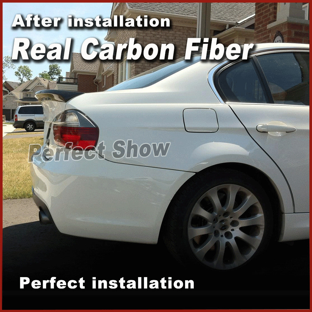 for BMW 3Series E90 320i M3 2005-12 REAL Carbon Rear Trunk Spoiler Boot Wing Lip