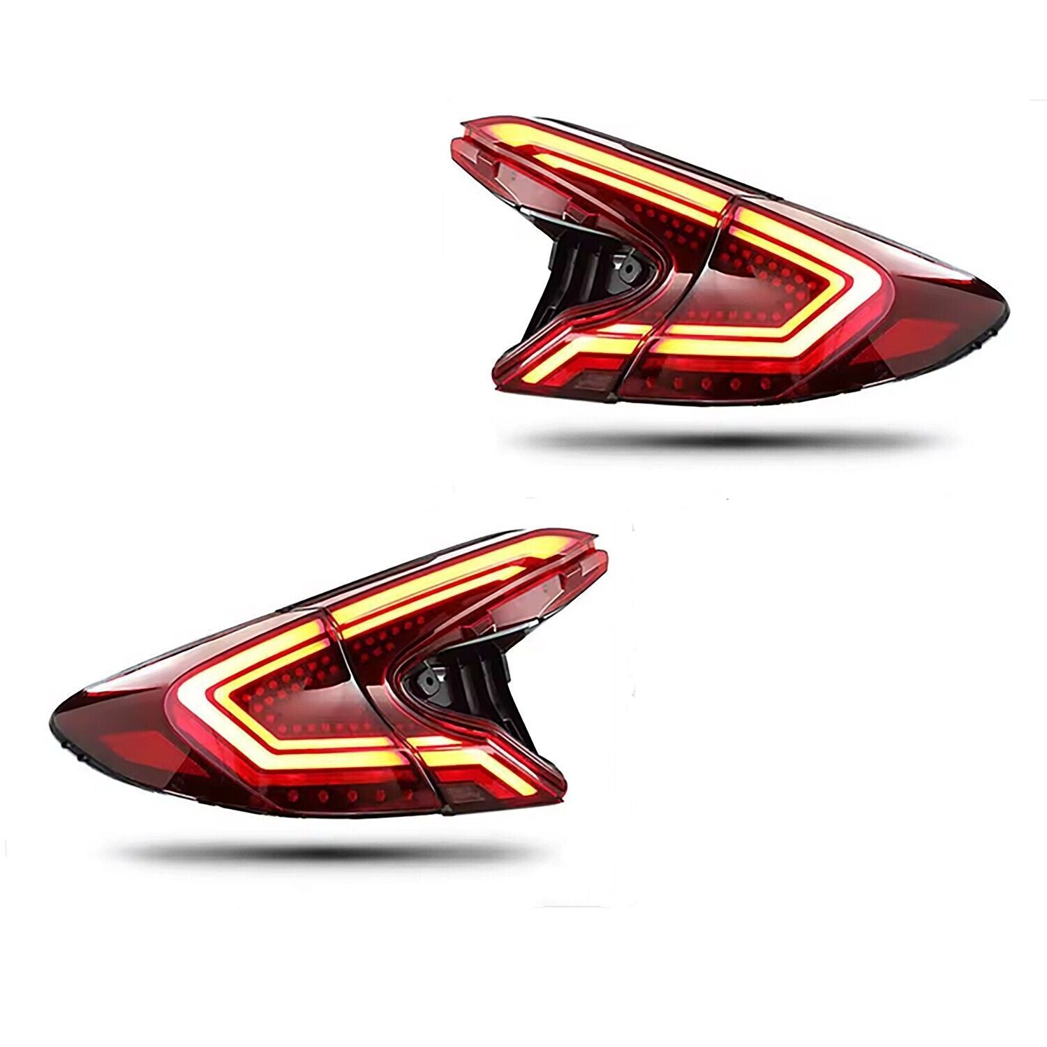 A pair of LED red taillights for the for Toyota C-HR 2018-2022 animated taillight assembly.