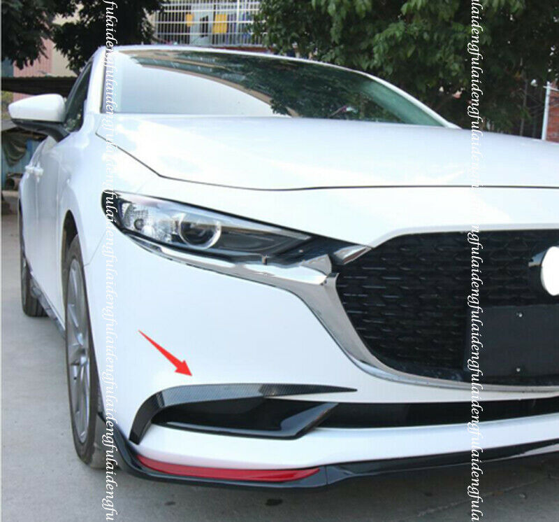 for Mazda 3 Axela 2019-2022 Carbon Fiber ABS Front Fog Light Eyebrow Cover Trim