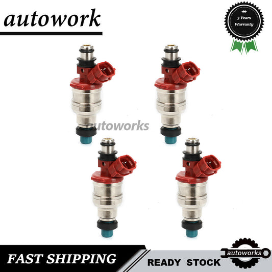 4PCS Fuel Injector Fits for Toyota Pickup 1995 1990 1989 DLX 2.4L 23250-35040