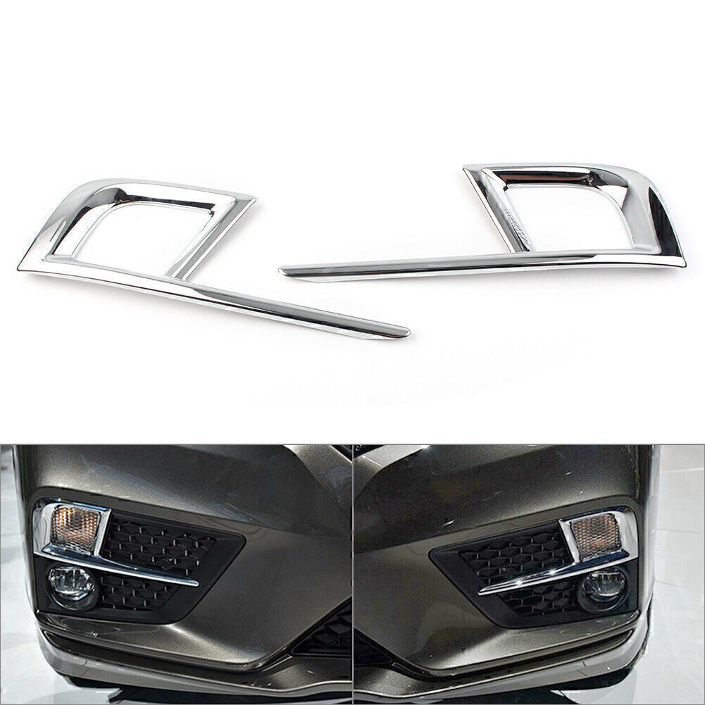2X Chrome Front Fog Light Lamp Cover Trim Fit for Honda Odyssey 2018-2020 Version