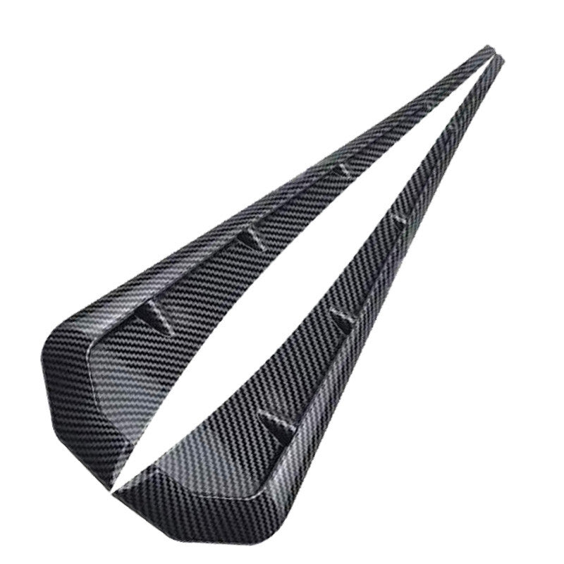 2Pcs Carbon fiber Car Fender Breather Cover Side Strip Cap Air Flow Sticker