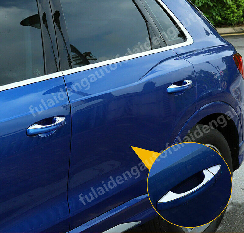 for Audi Q3 2019-2023 Chrome ABS External Door Handle Cover Trim Decor 8X