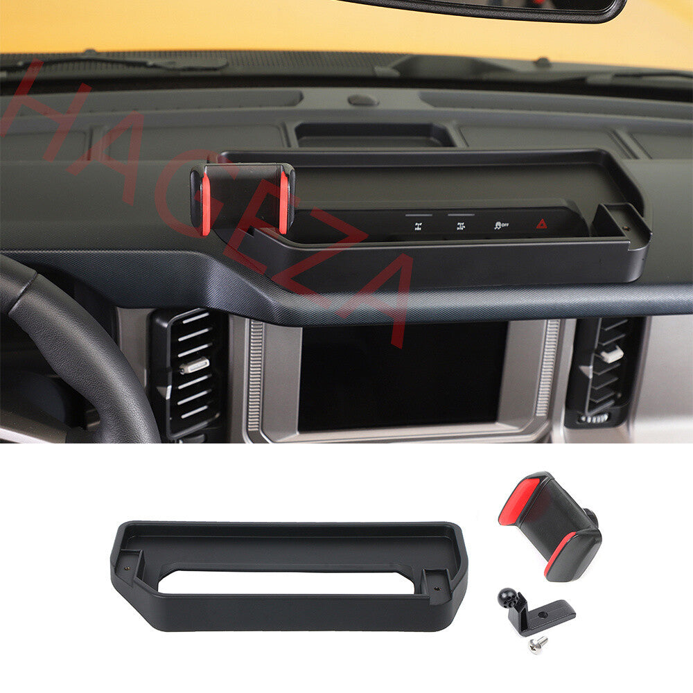 Black ABS Car Mount Mobile Phone Holder Cell Stand Kit for Ford Bronco 2021-2025