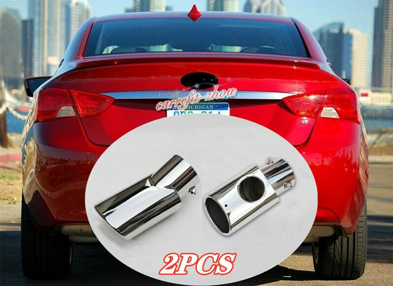 for Chevrolet Impala 2014-2020 Chrome Rear Exhaust Muffler Tip End Pipe Trim 2X