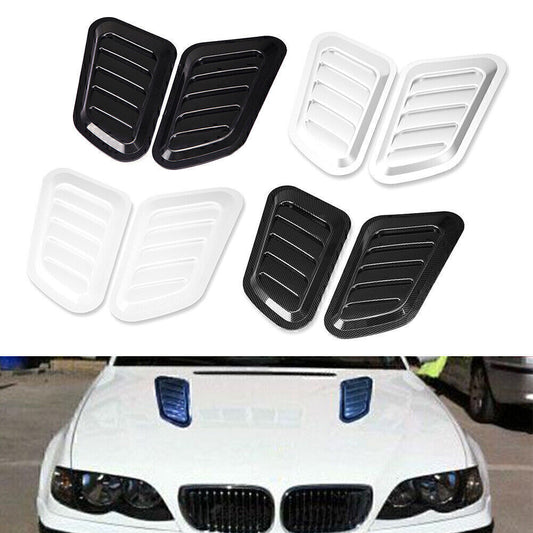 2X Auto Car Decorative Air Flow Intake Hood Scoop Vent Bonnet Cover Universal
