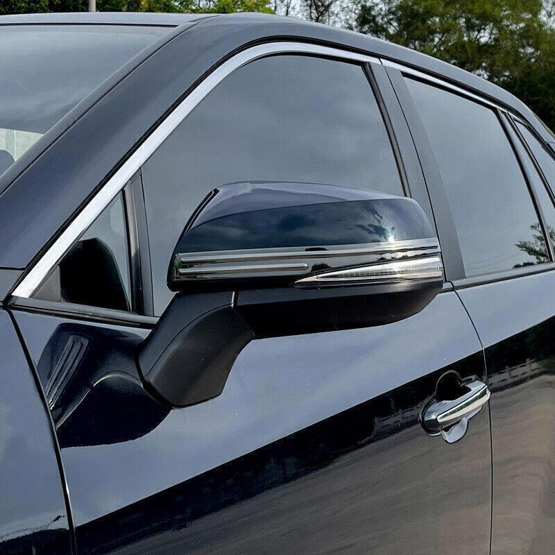 for Toyota Rav4 2019-23 Black Side Rearview Wing Mirror Moulding Cover Trim 2PC
