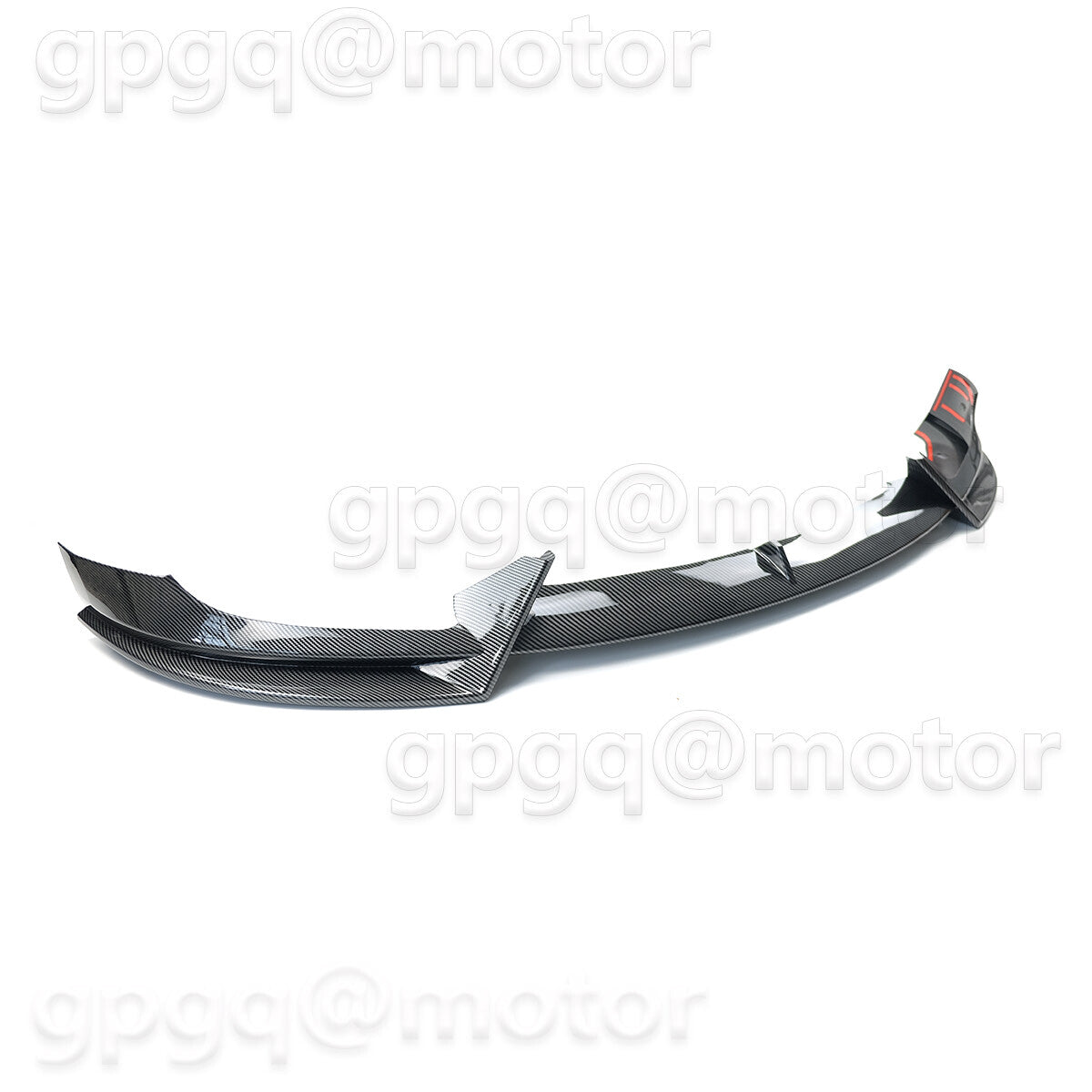 V Style Carbon Fiber Front Bumper Lip Splitter Spoiler for Tesla Model 3 17-2023