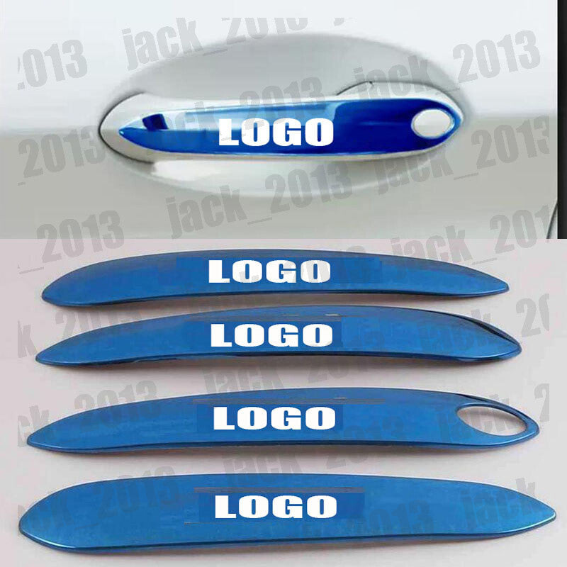 4pcs Blue stainless Car Door Handle Catch Cover Trim for BMW X3 G01 2018-2021