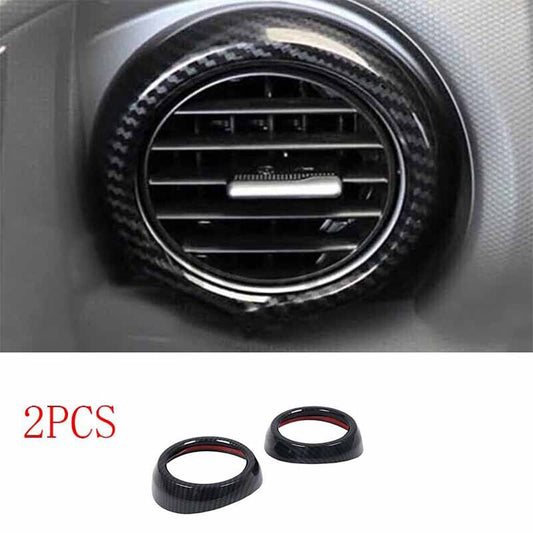 for Hyundai Kona 2018-2022 Carbon Fiber Inner Dashboard Side Air Vent Cover Trim