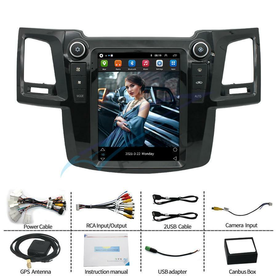 For 05-14 for Toyota Fortuner Hilux Auto AC 9.7 Car Stereo Radio GPS WiFi 2+32G RDS